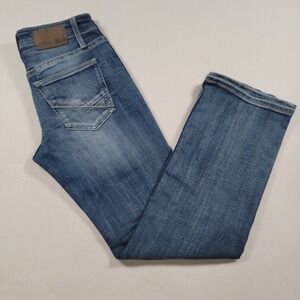 BKE Men‎ Jake Straight Stretch Jeans 30x32 Distressed Blue Denim Cowboy